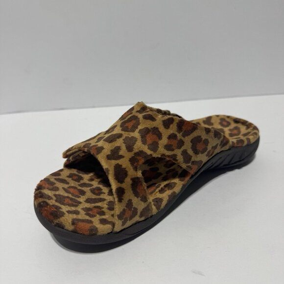 Waco Women’s Kholo Visa Slipper Tan Leopard Size 6.5D - Picture 2 of 6